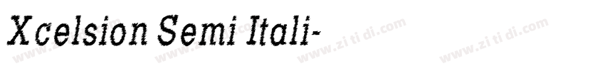 Xcelsion Semi Itali字体转换